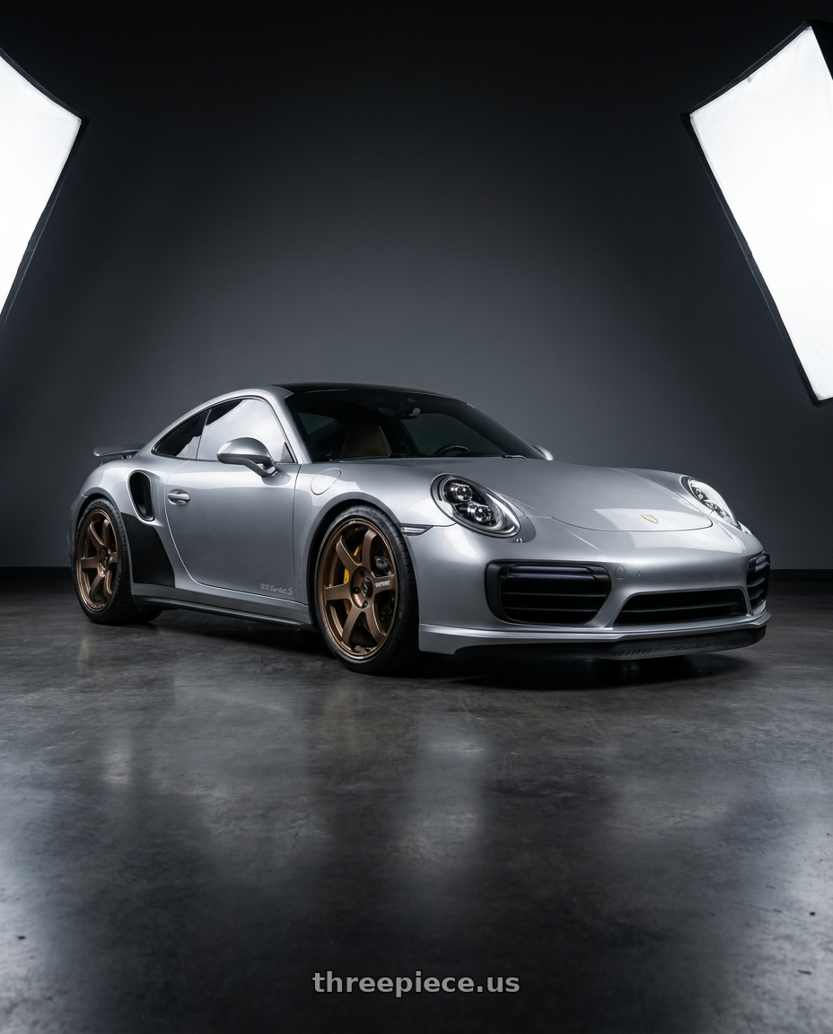 2017 porsche 911 turbo s with Volk Racing TE37 SAGA S-PLUS 5x130 19x8.5+50 Bronze wheels