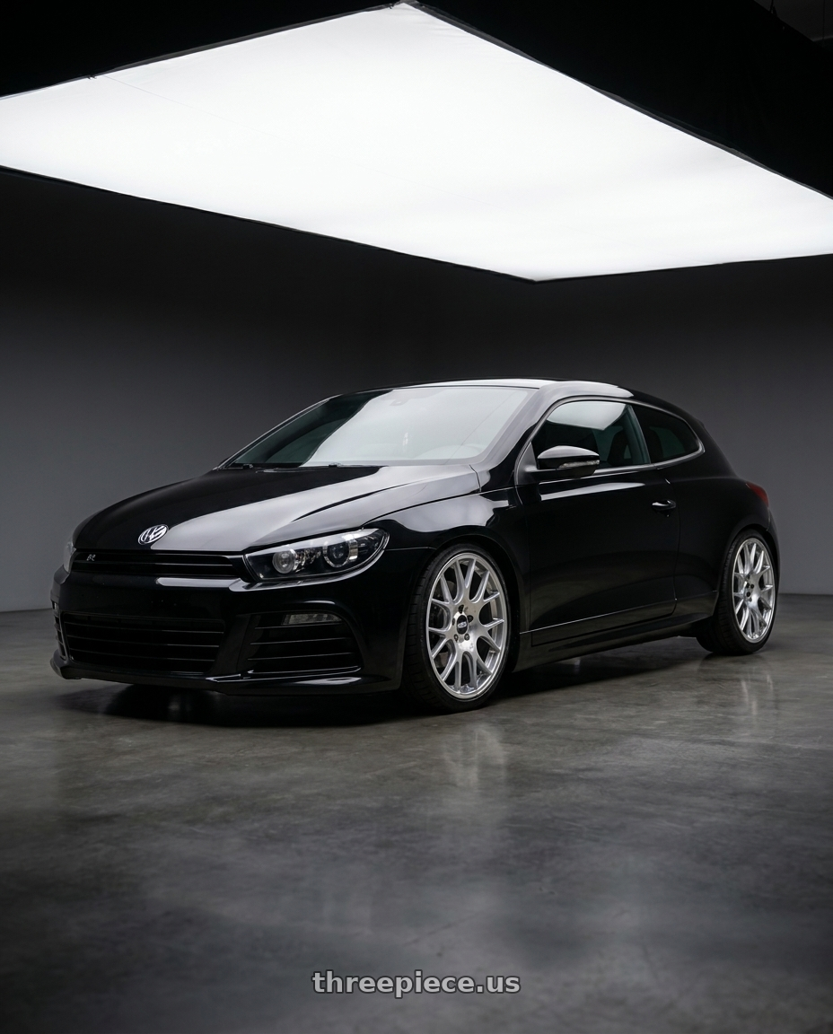 2010 Volkswagen Scirocco with BBS CH-R 5x112 18x8.5 +47 Brilliant Silver Polished Rim Protector wheels