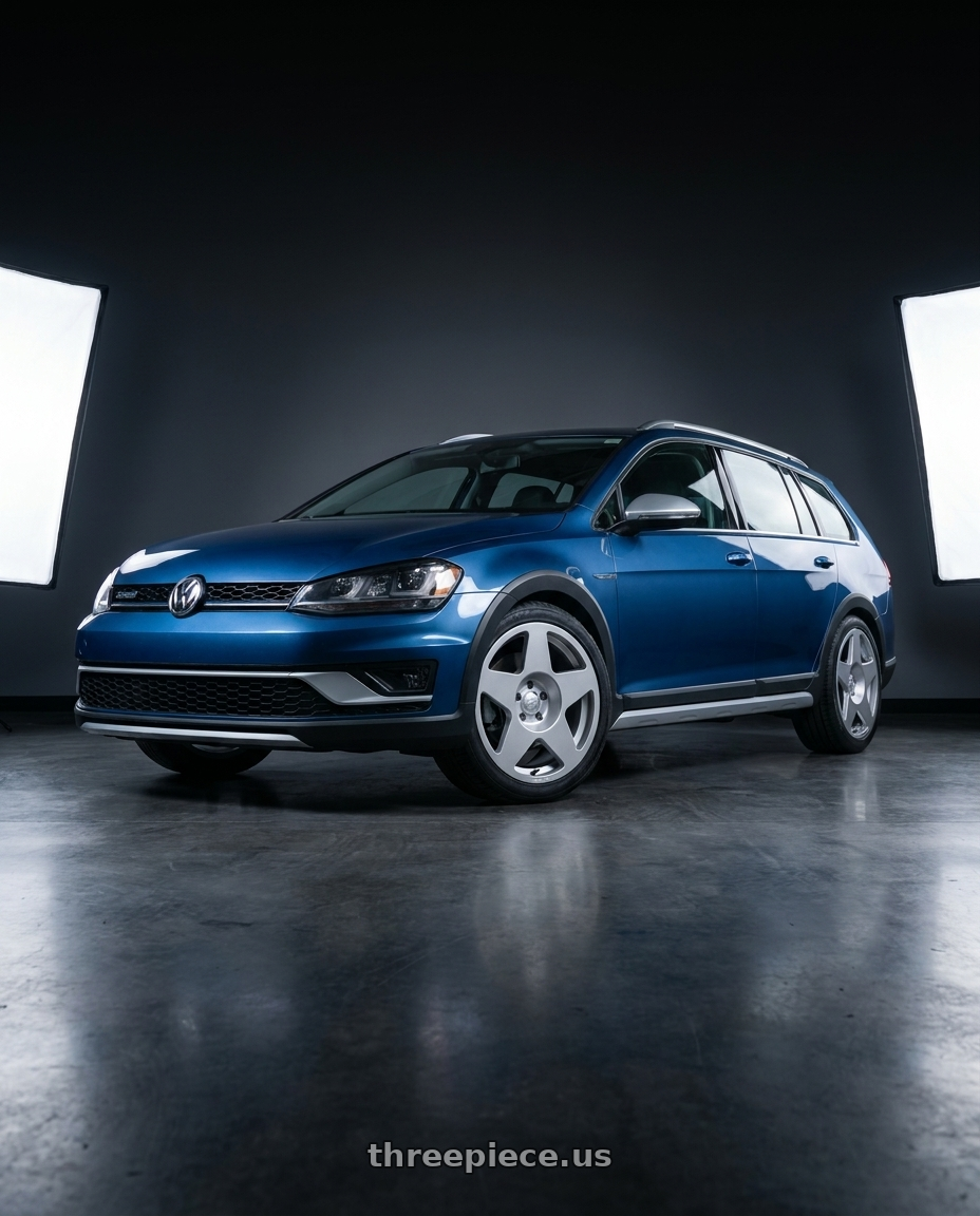 2017 Volkswagen Golf Alltrack with fifteen52 Tarmac 5x108 18X8.5 +42 SPEED SILVER (GLOSS SILVER) wheels