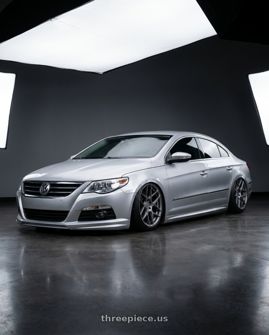 2015 Volkswagen CC with Aodhan AFF2 5x112 19x9.5+35 Matte Gray wheels