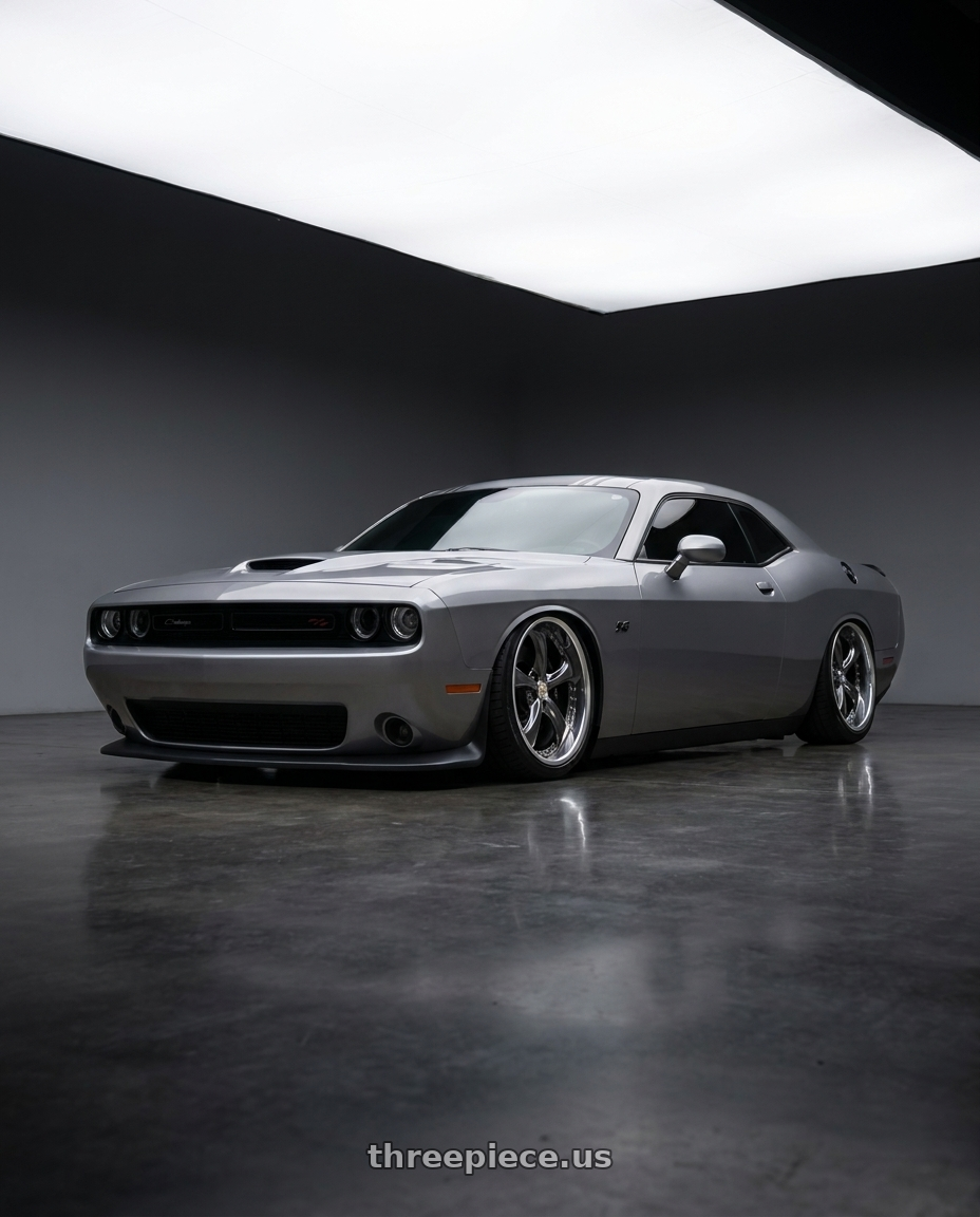 2016 dodge challenger rt plus with Work Wheels VS-KF 5x115 20x8.5+35 Brilliant Silver Black L Disk FULL REVERSE wheels