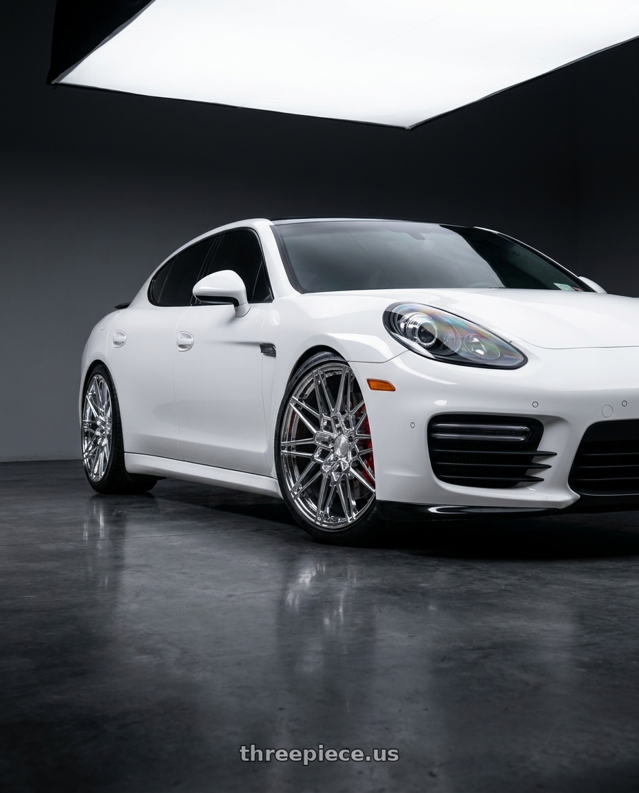 2014 porsche panamera gts with Axe CF1 5x130 20X9+45 CHROME wheels