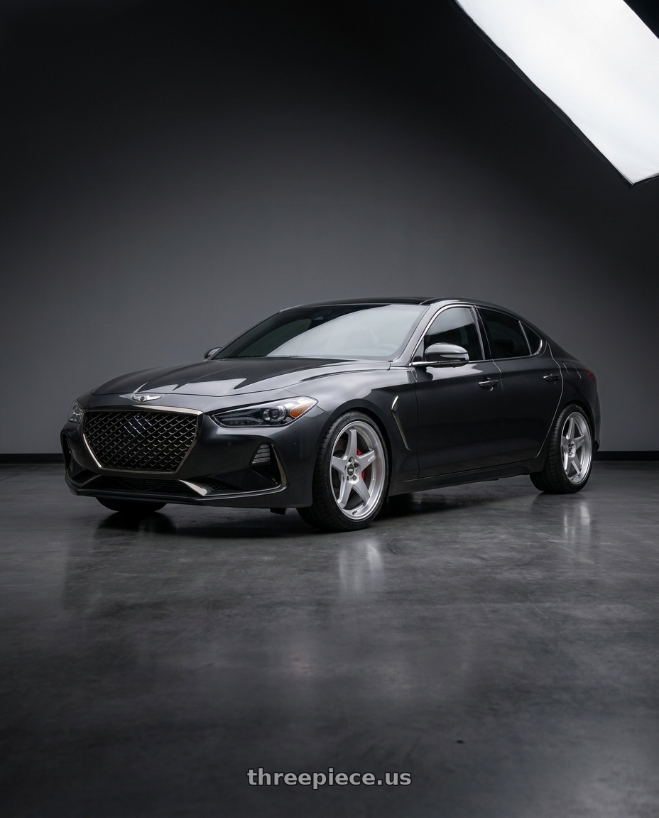 2019 Genesis g70 with ESR Wheels APEX SERIES AP5 5x100 18x8.5 +30 Hyper Silver wheels