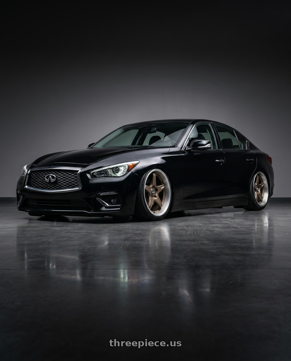 2024 Infiniti Q50 with ESR Wheels APEX SERIES AP5 5x114.3 19x9.5 +22 Matte Bronze wheels