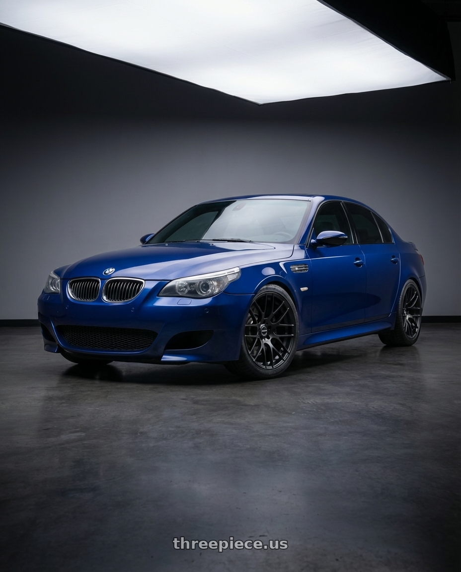 2010 BMW M5 E60 with Avant Garde Wheels M359 5X120 19x10 +25 Matte Black wheels