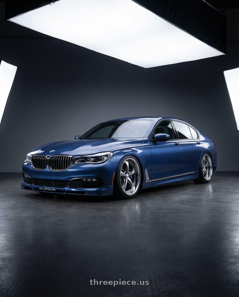 2018 Alpina B7 with Work Wheels VS-KF 5X114.3 19x8.5+47 Brilliant Silver Black A Disk FULL REVERSE wheels