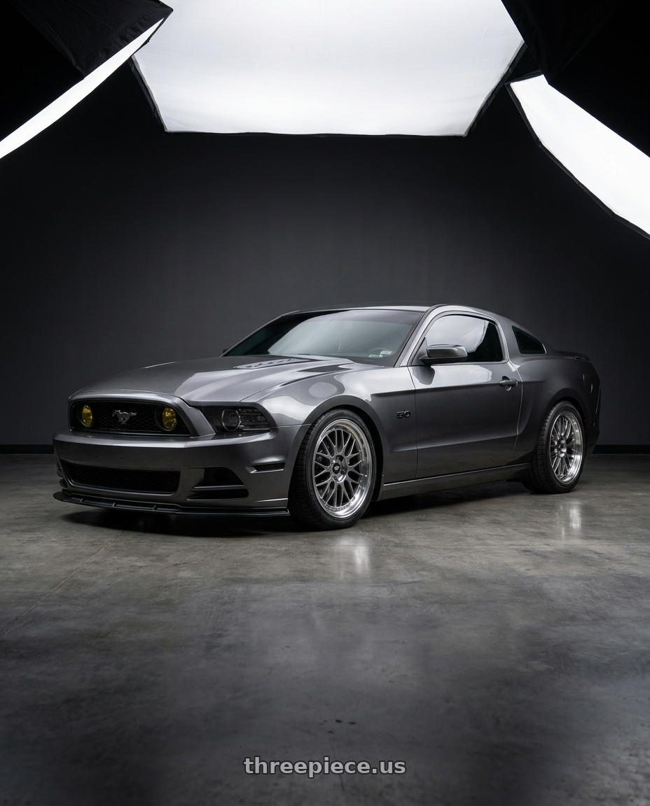 2014 Ford Mustang GT with MST Wheels LeMan 5x114.3 19x9.5 +35 Hyper Black w/Machined Lip wheels