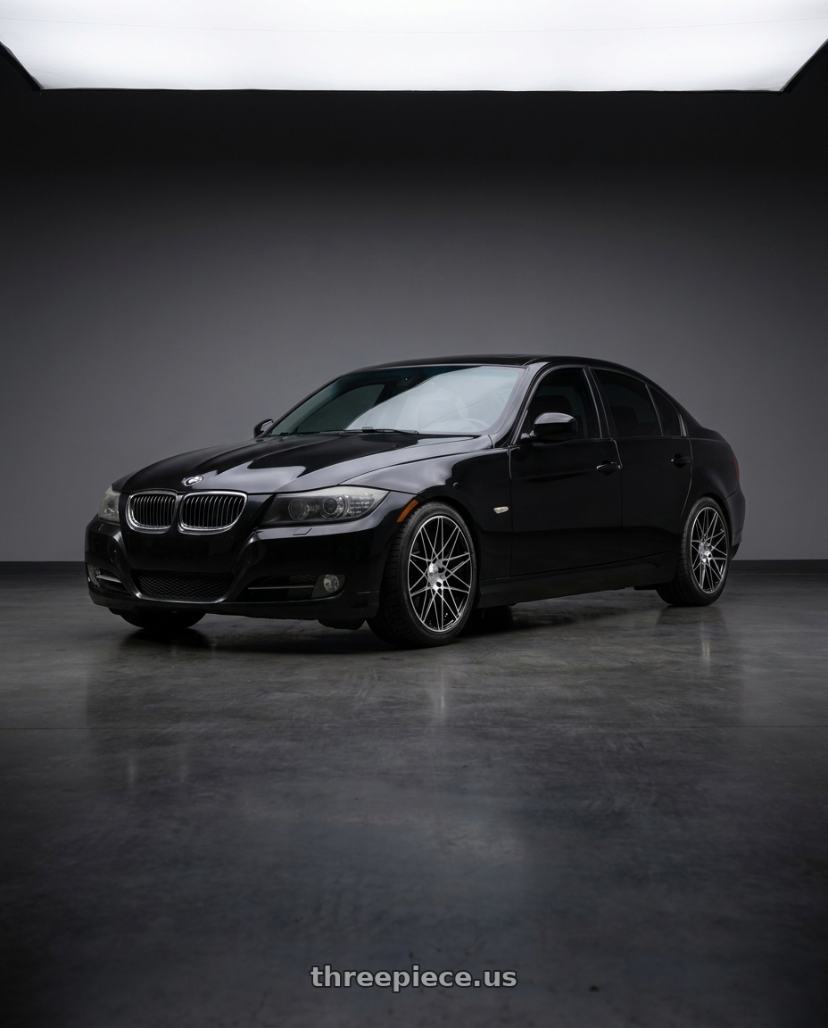 2011 bmw 335d with Petrol P3C 5X120 18X8 +35 GLOSS BLACK W/ MACHINED FACE wheels