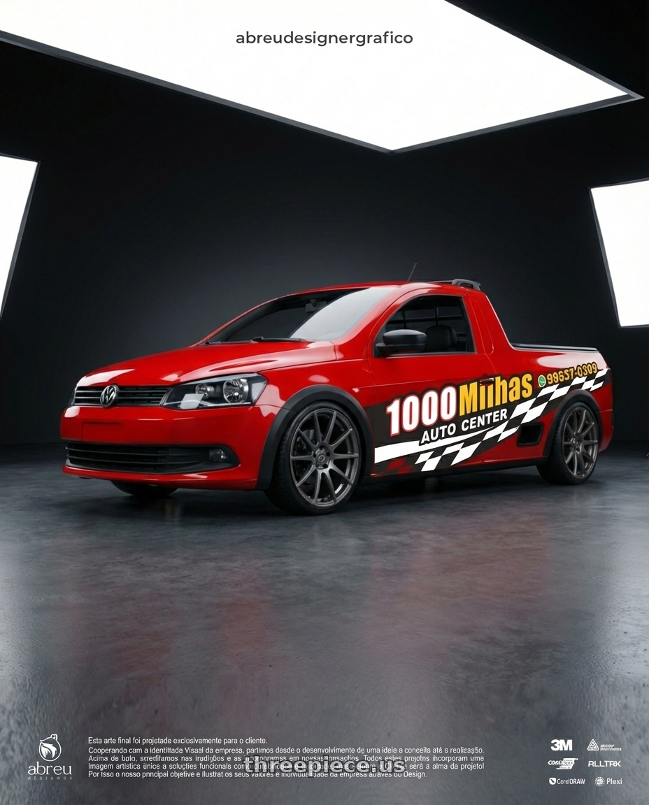 VOLKSWAGEN SAVEIRO 2015 RED ENVELOPADA with Forgestar CF10 5x114.3 20x9 +35 Gloss Anthracite wheels front three quarter view stock stance