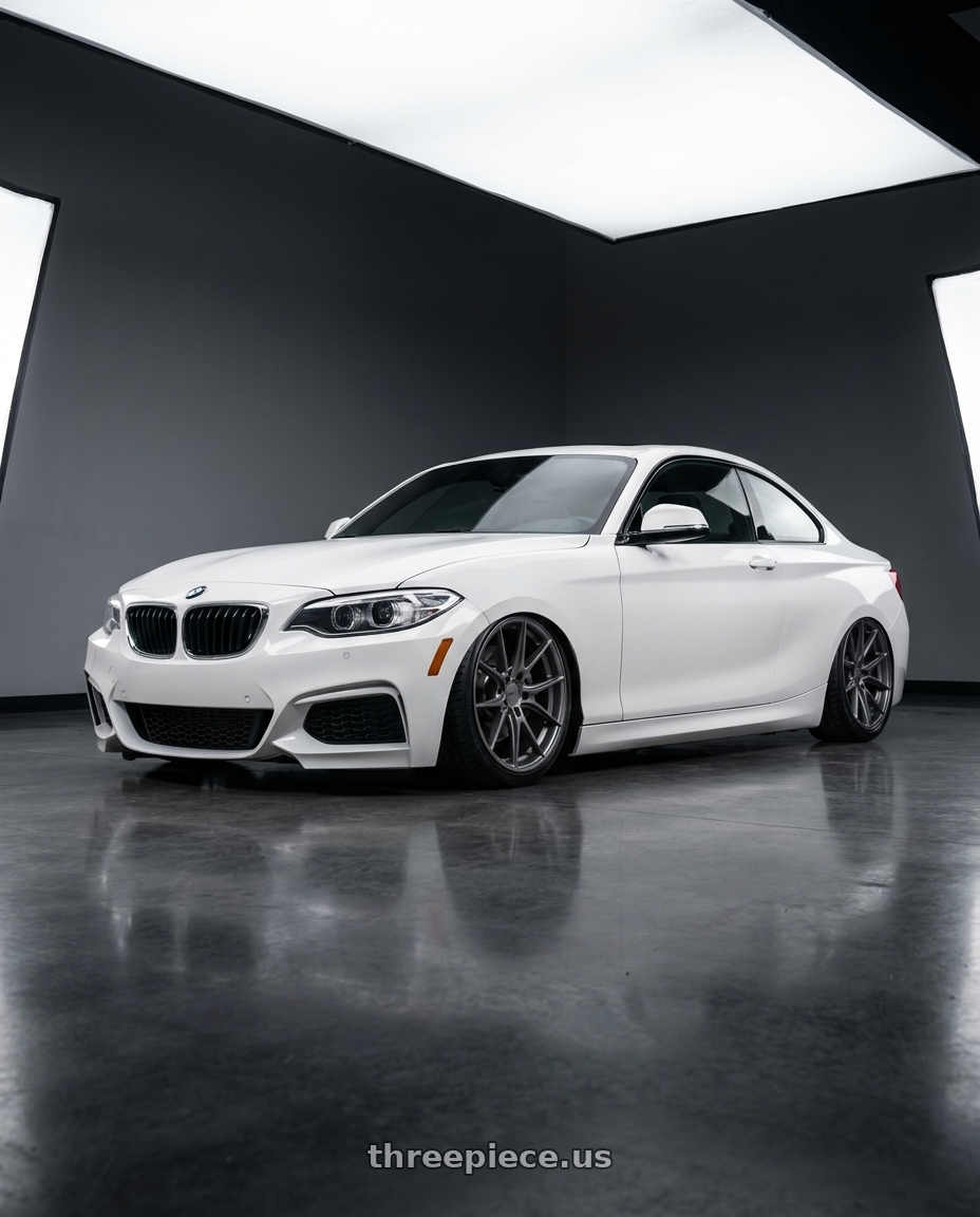 2018 BMW 2 Series F22 with Niche 1PC M116 MISANO 5X120 19X8.5 +35 MATTE GUN METAL wheels