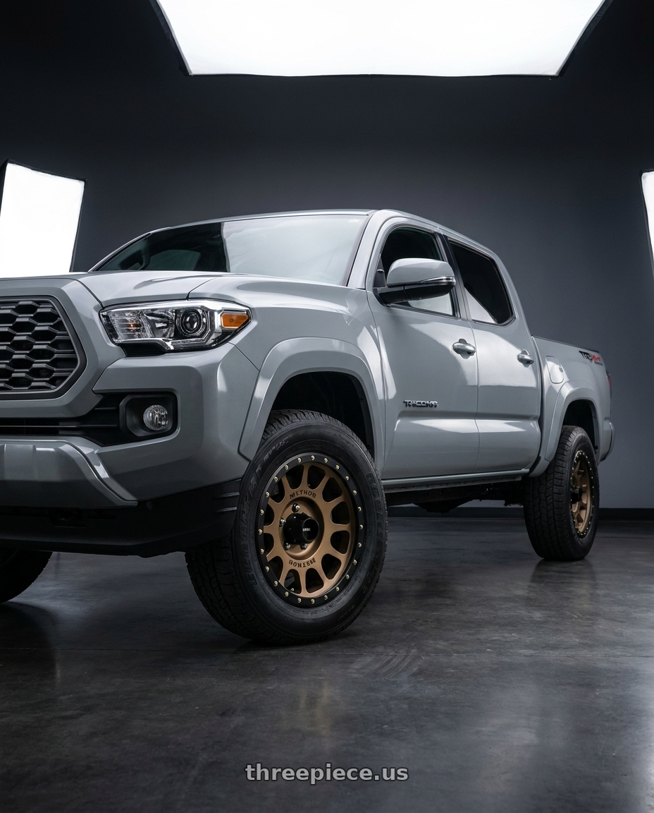 2021 Toyota Tacoma TRD Sport with Method Race Wheels 305BZ NV 6x139.7 18x9 -12 METHOD BRONZE wheels