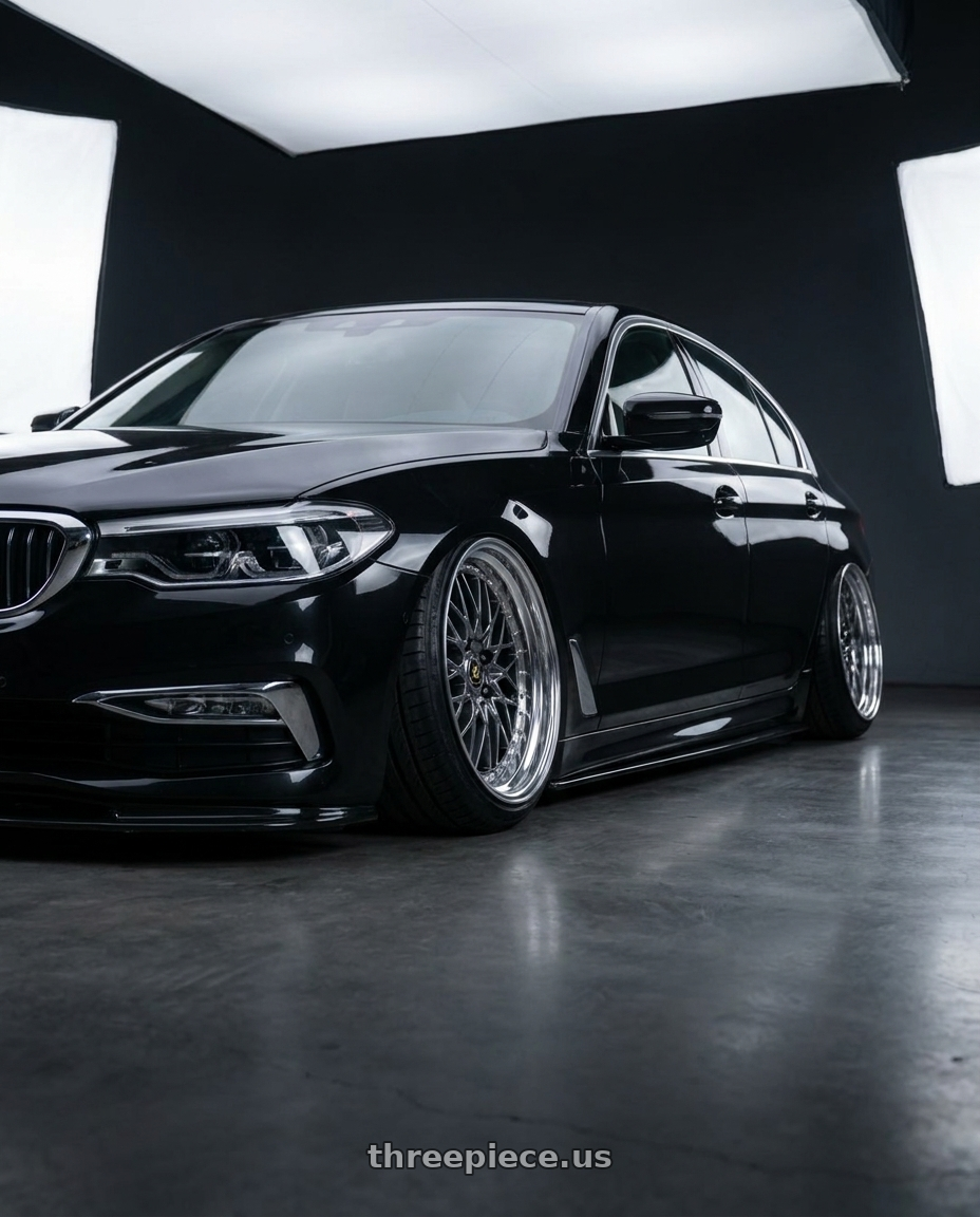 2019 BMW Series  with Work Vs-Xv 5x100 18x8+15 A Disk Brilliant Silver Black wheels