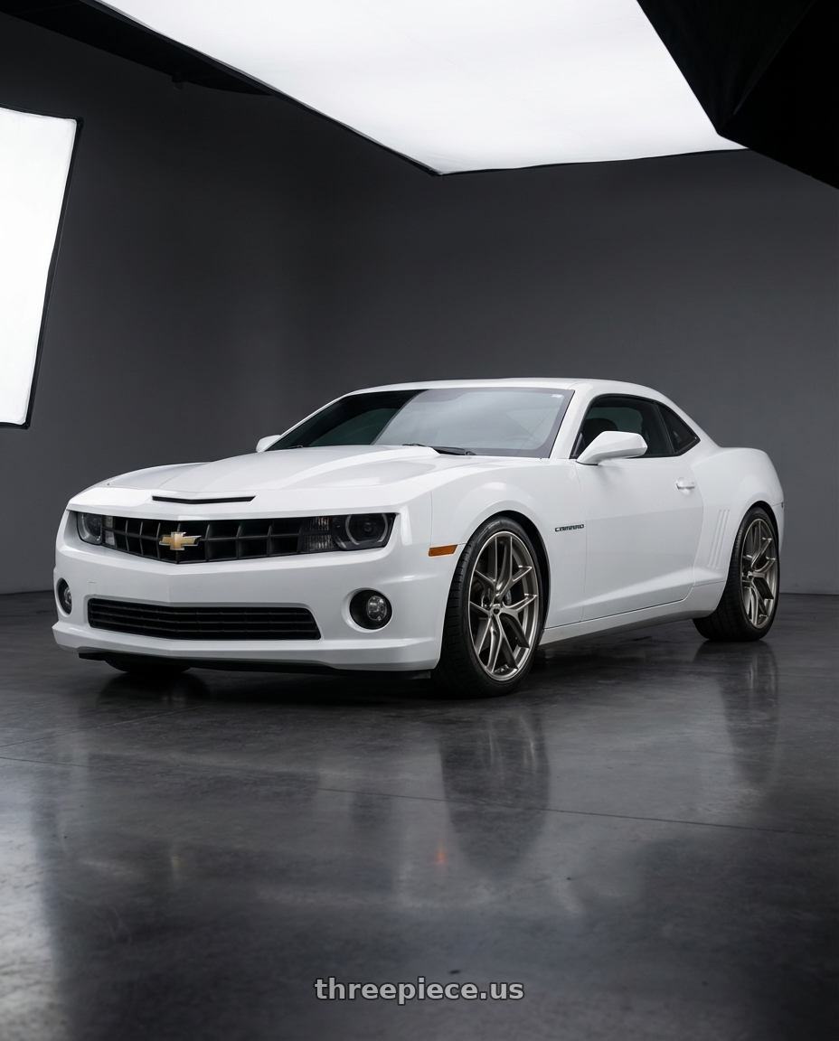 2014 Chevrolet Camaro 5th Gen with BBS CC-R 5x120 20x9.0+25 Satin Platinum wheels