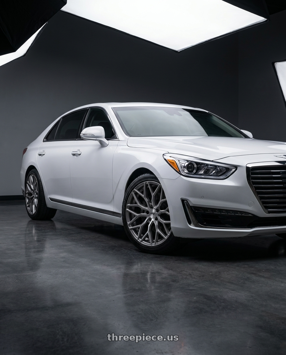 2018 genesis g90 ultimate with Niche 1PC M265 MAZZANTI 5X114.3 20X10.5 +40 ANTHRACITE BRUSHED TINT CLEAR wheels