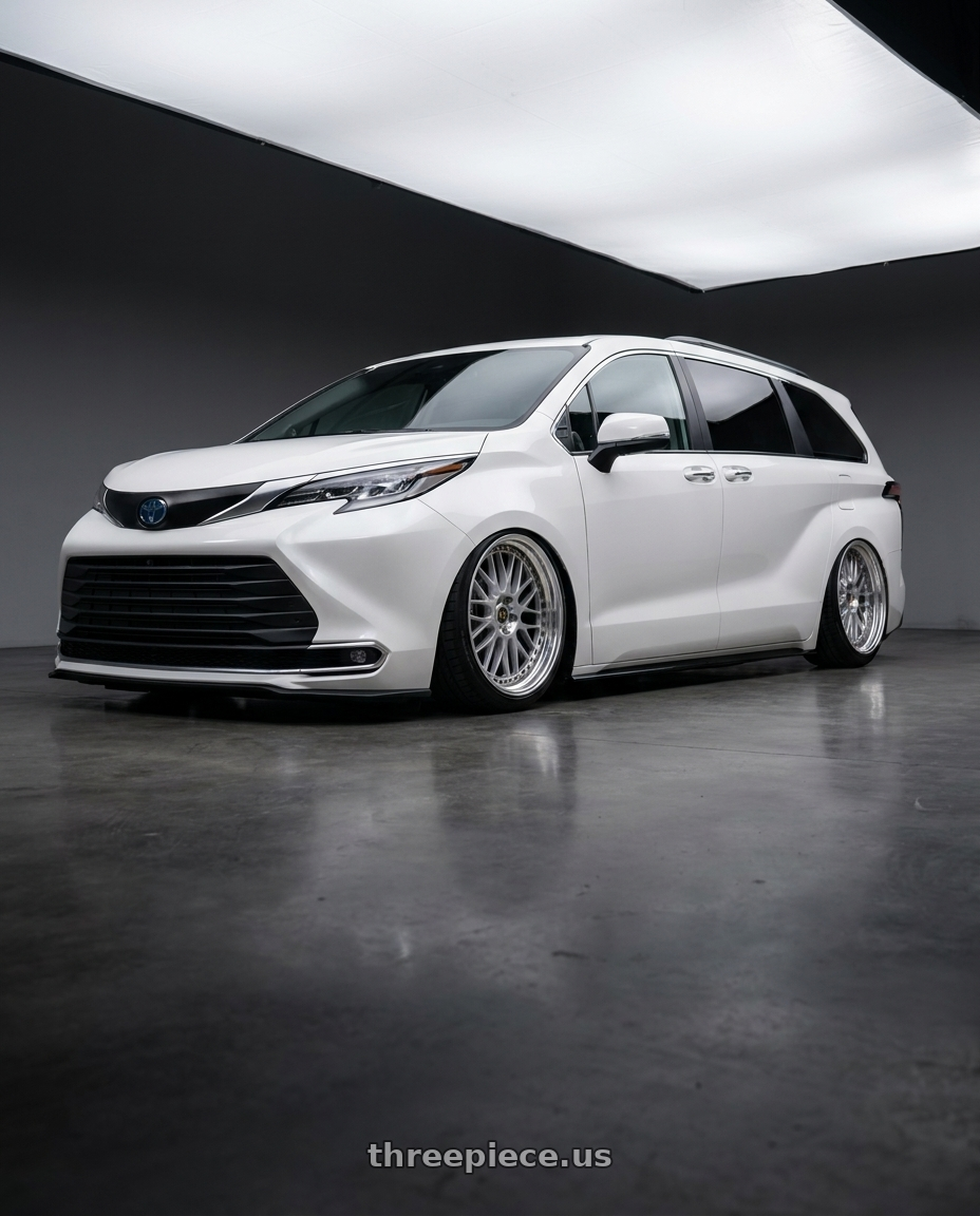 2025 TOYOTA SIENNA XSE with Work Vs-Xx 5x100 18x10.5+19 A Disk Light Grey Silver wheels