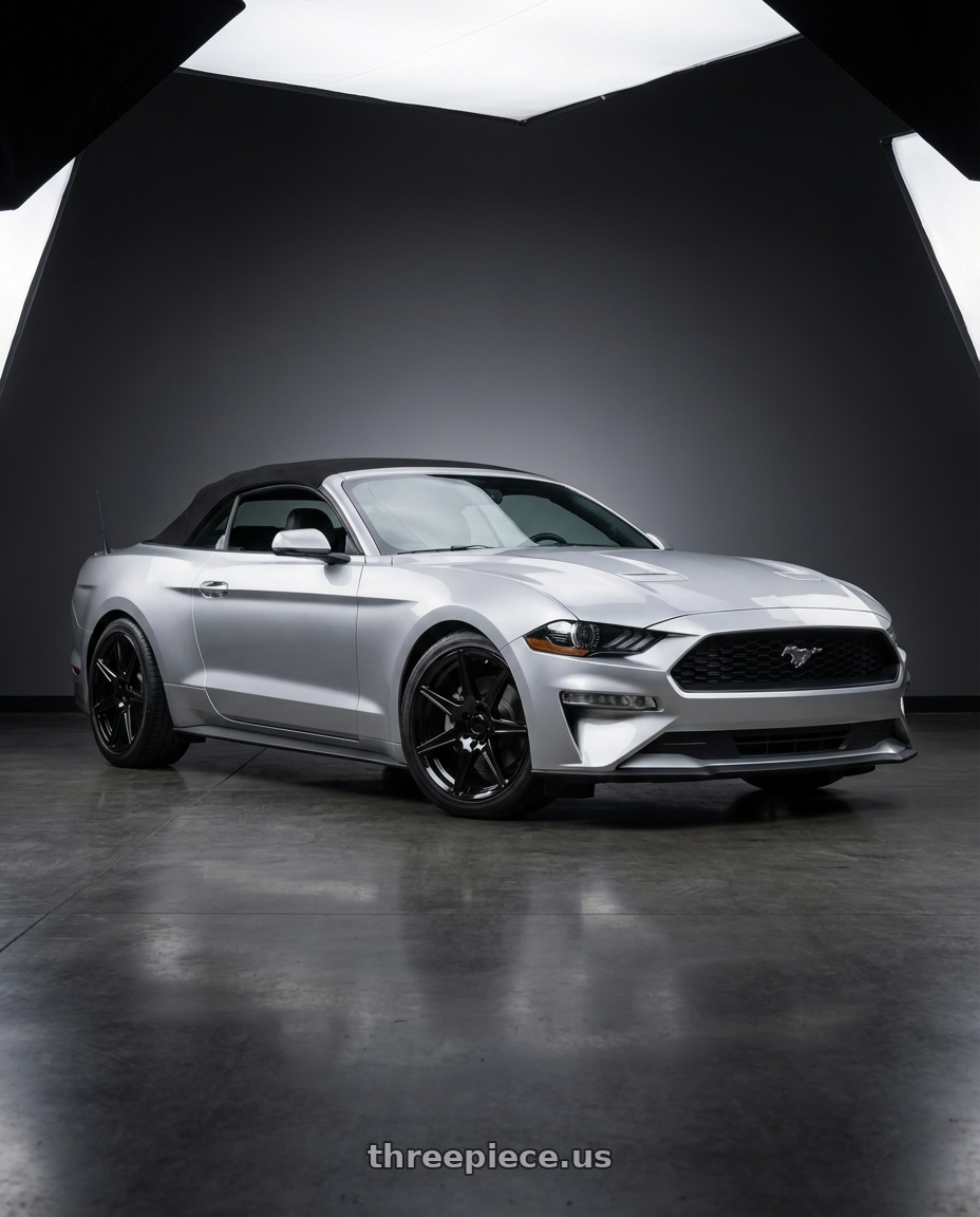 2018 ford mustang with Voxx Replica Mustang GT500 5x114.3 19x10+40 Gloss Black wheels