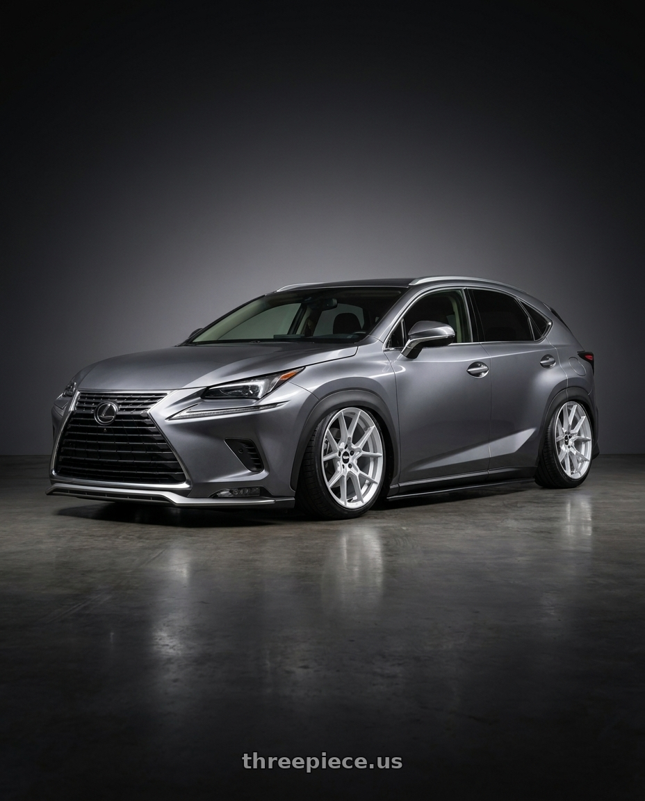 2020 Lexus nx200 with Rotiform RC199 KPR 5X112 20x9 +25 SILVER wheels