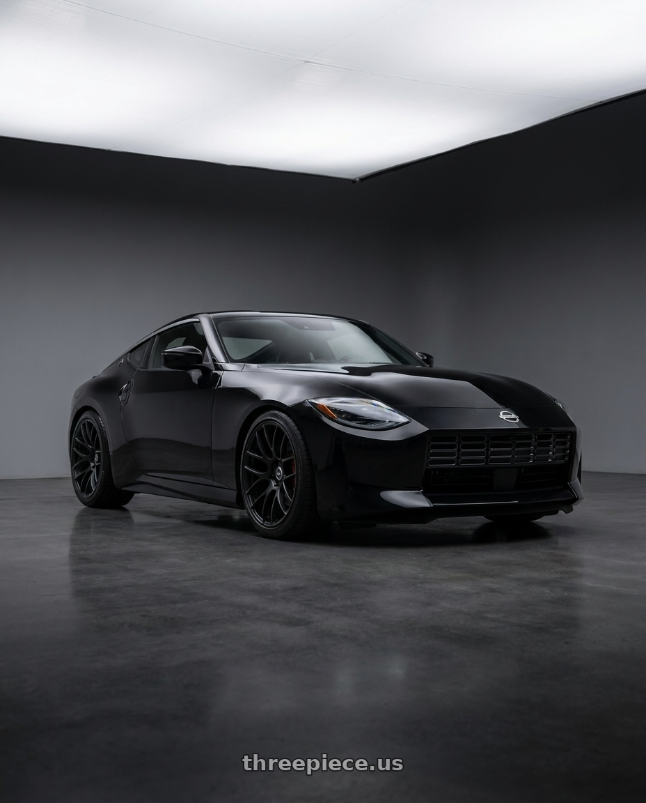 2025 Nissan Z with Work Emotion m8r 5x114.3 19x9.5 +38 Matte Black wheels