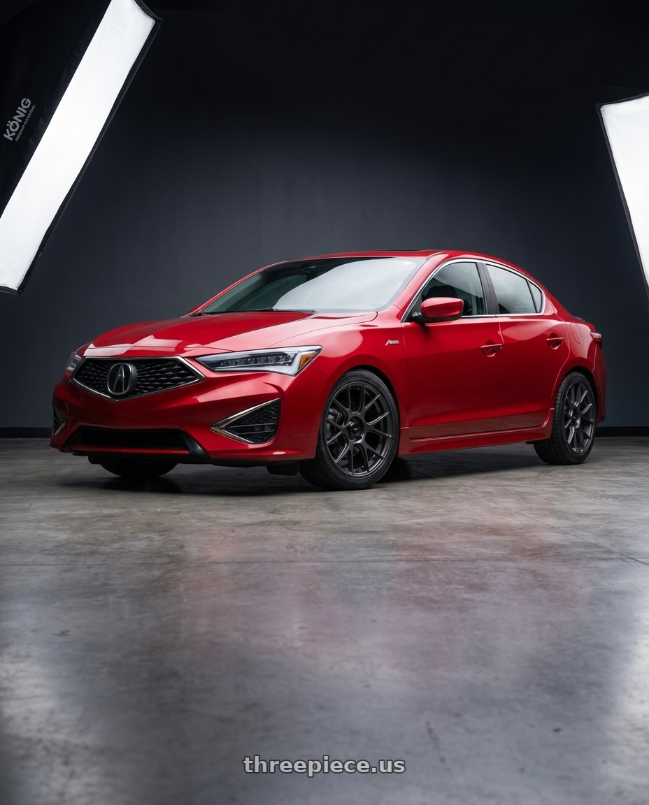 2012 Acura ILX with Konig Ampliform 5x114.3 17x9+40 Dark Metallic Graphite wheels