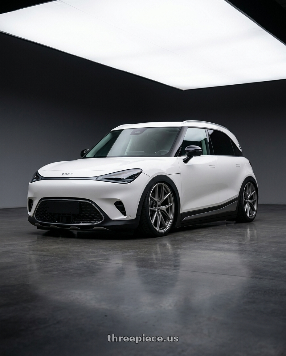 2024 Smart 1 with BBS CI-R 5x120 19x9.5 +25 Platinum Silver Polished Rim Protector wheels