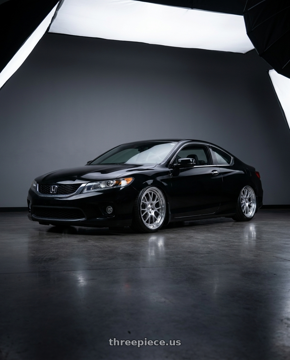 2014 Honda accord lx-s with SSR Professor MS3 5x114.3 19x8.5+43 NR Disk Titan Silver wheels