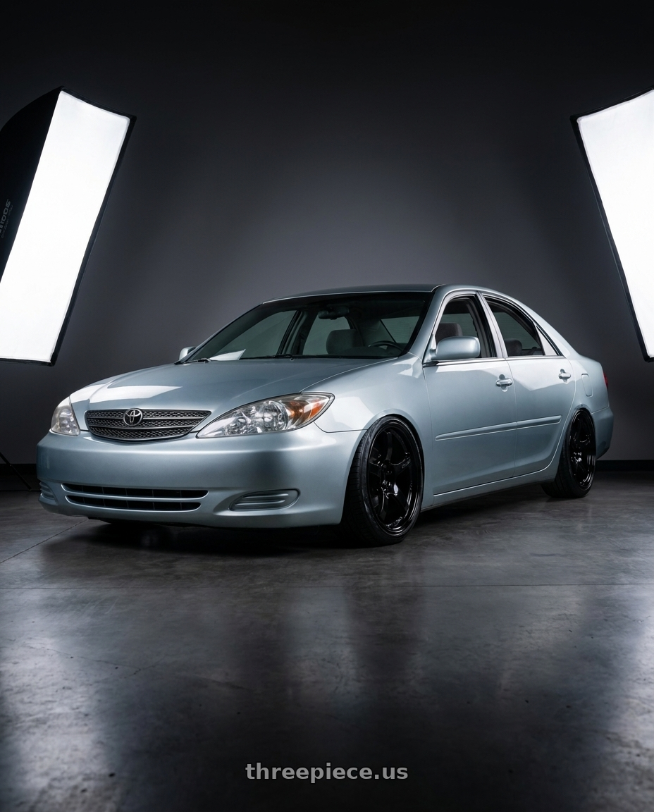 2004 Toyota Camry with Gram Lights 57CR 5x114.3 19x9.5+35 Glossy Black wheels