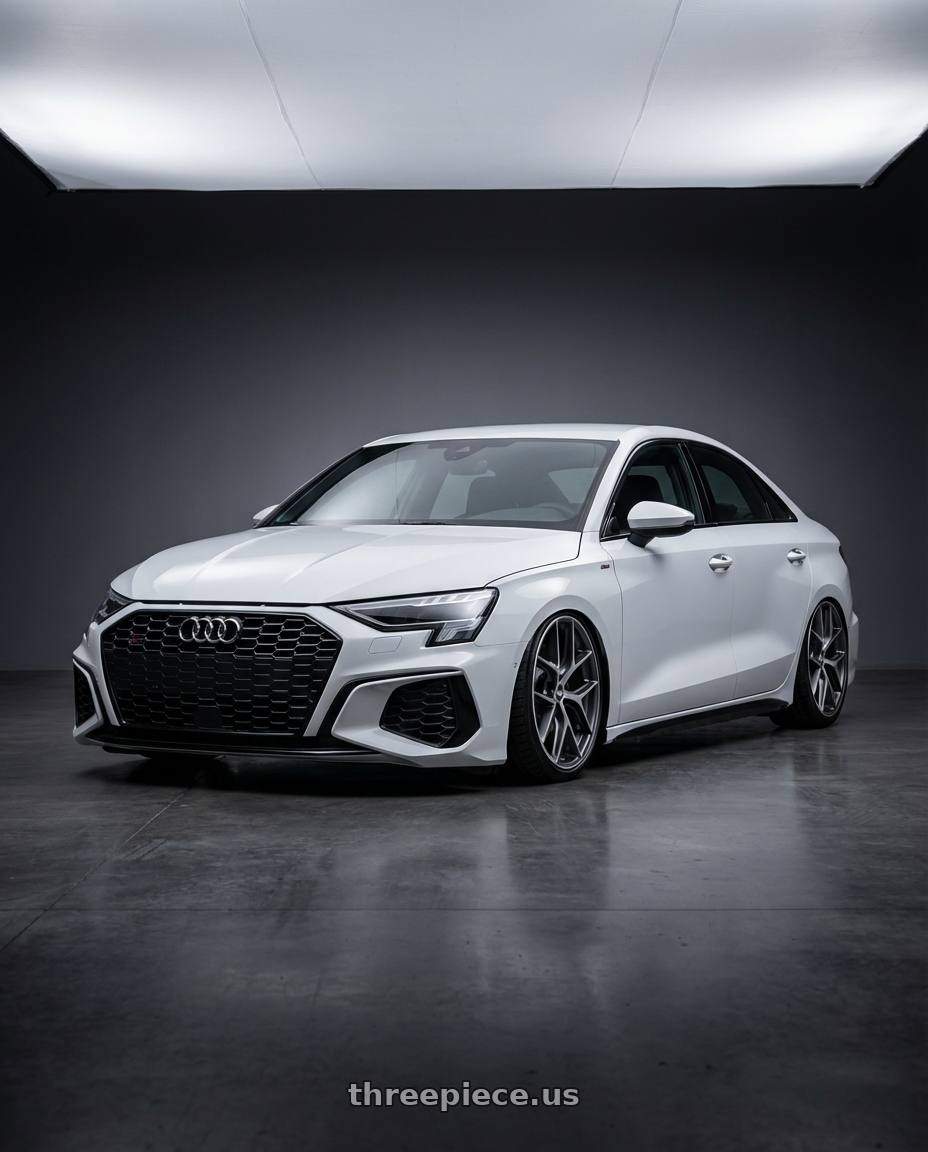 2024 Audi S3 8Y with BBS CC-R 5x112 19x8.5+30 Graphite w/ Diamond Cut Face wheels