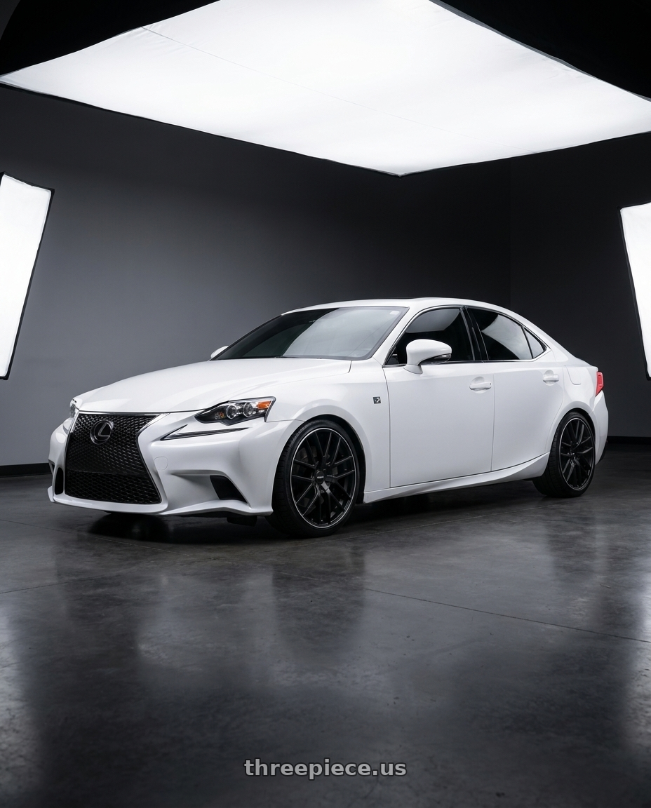 2016 Lexus is200T F-Sport with TOUREN TR60 3260 5x100/5x114.3 18x8 +40 MATTE BLACK MACHINED wheels