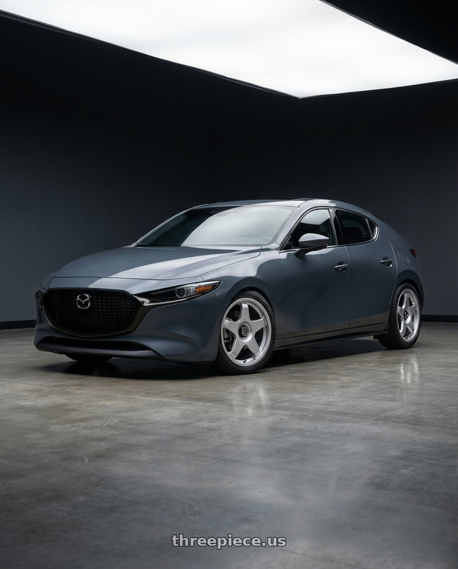 2023 Mazda Mazda3 Turbo with fifteen52 CHICANE 5x114.3 / 5x100 18x8.5 +35 SPEED SILVER (GLOSS SILVER) wheels