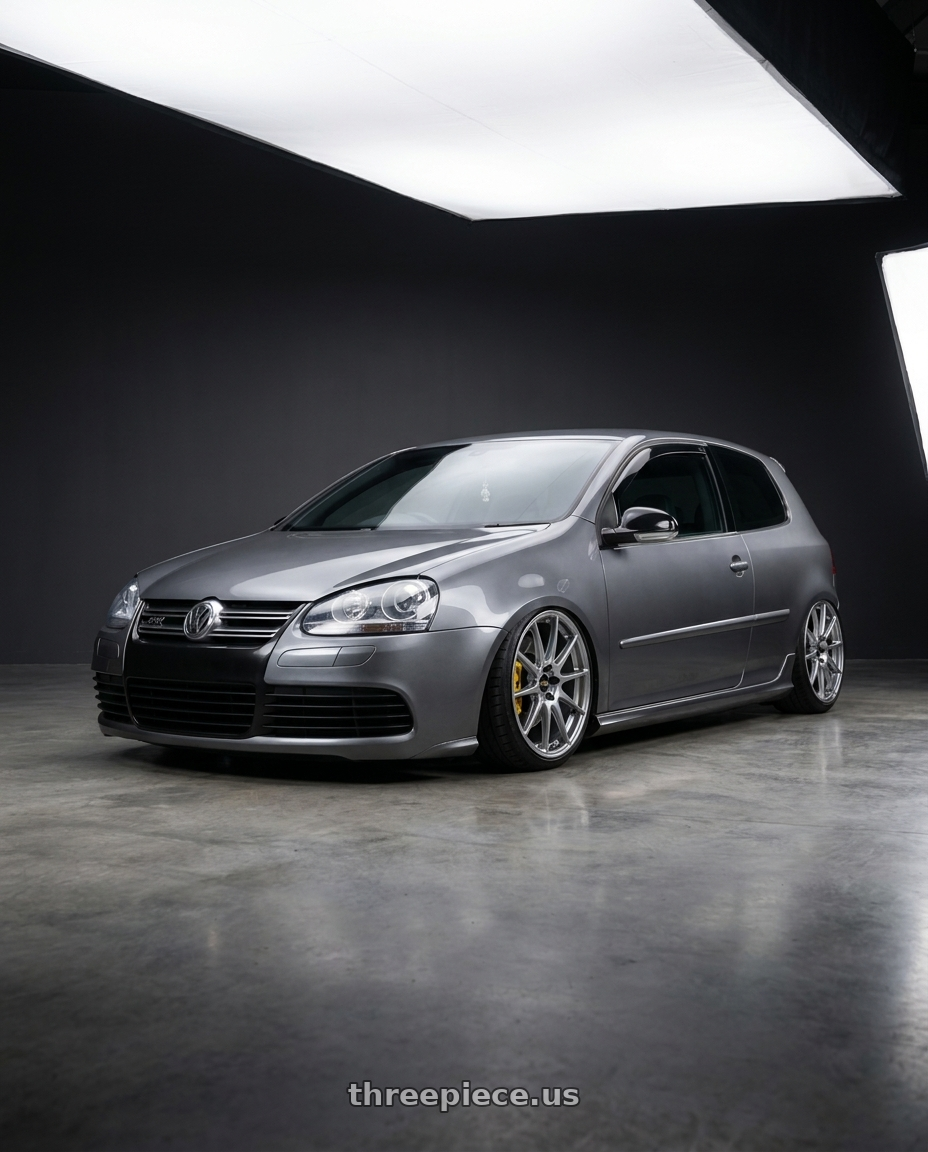 2009 VW GTI with BBS FS 5x112 19x8.5+42 Diamond Silver wheels