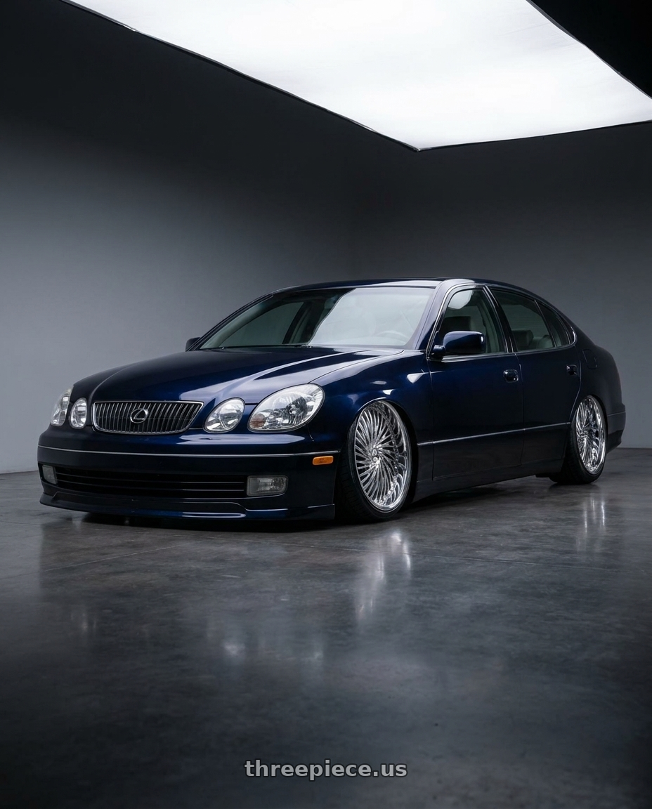 2000 Lexus GS 300  with Azara AZA-526 5x100/5x114.3 18x8 +35 Nano Chrome wheels