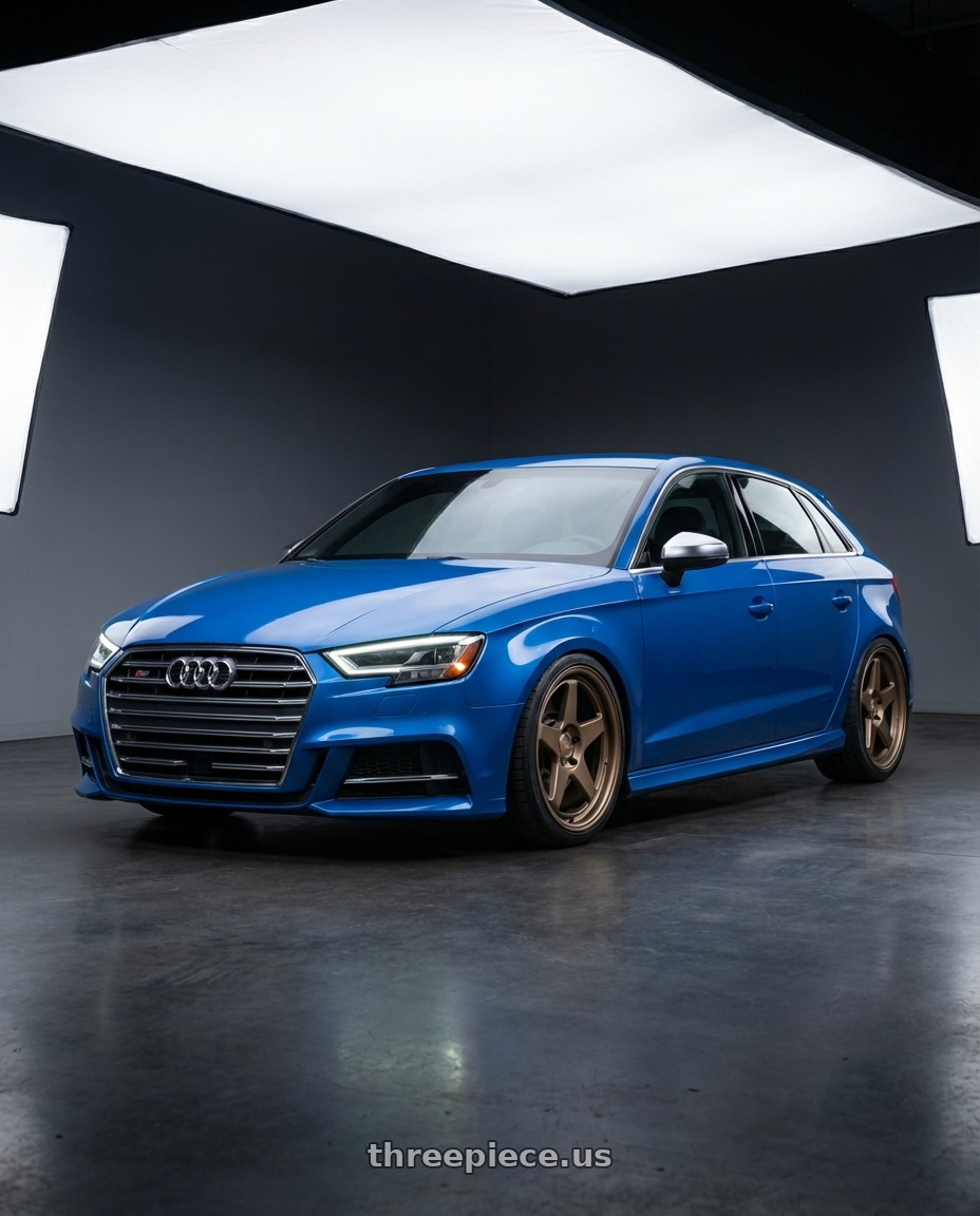2019 Audi S3 8V with Kansei K12B KNP 5X112 18x8.5 35 Bronze wheels