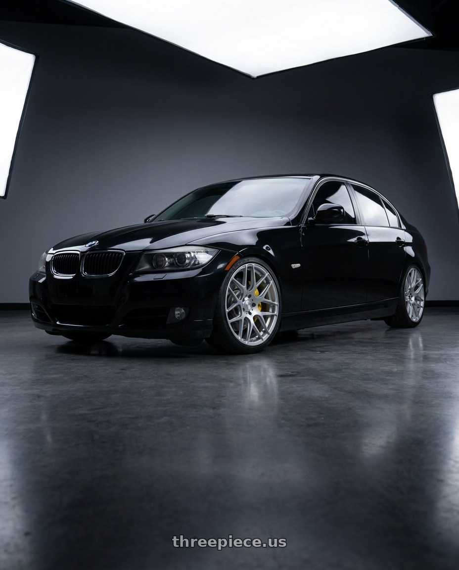 2011 bmw 335d with MRR FS1 5x120 19x9.5  +35 Liquid Silver wheels