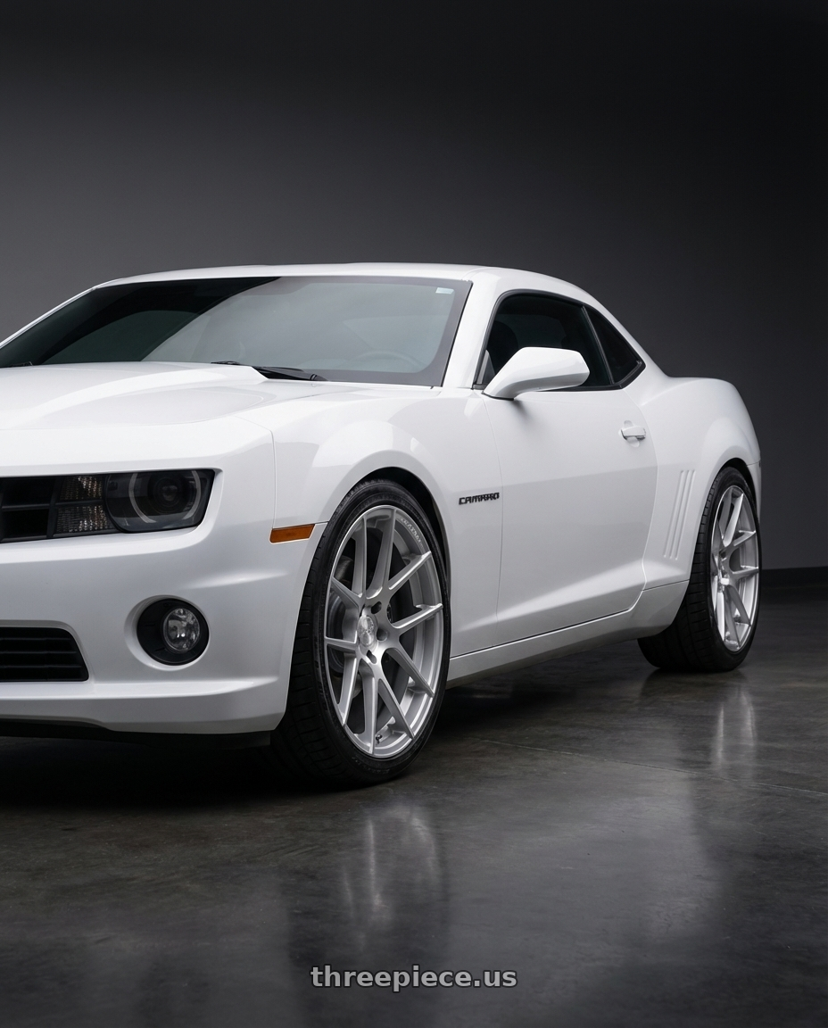 2014 Chevrolet Camaro 5th Gen with Avant Garde Wheels M510 5X120 20x10 +20 Satin Silver wheels