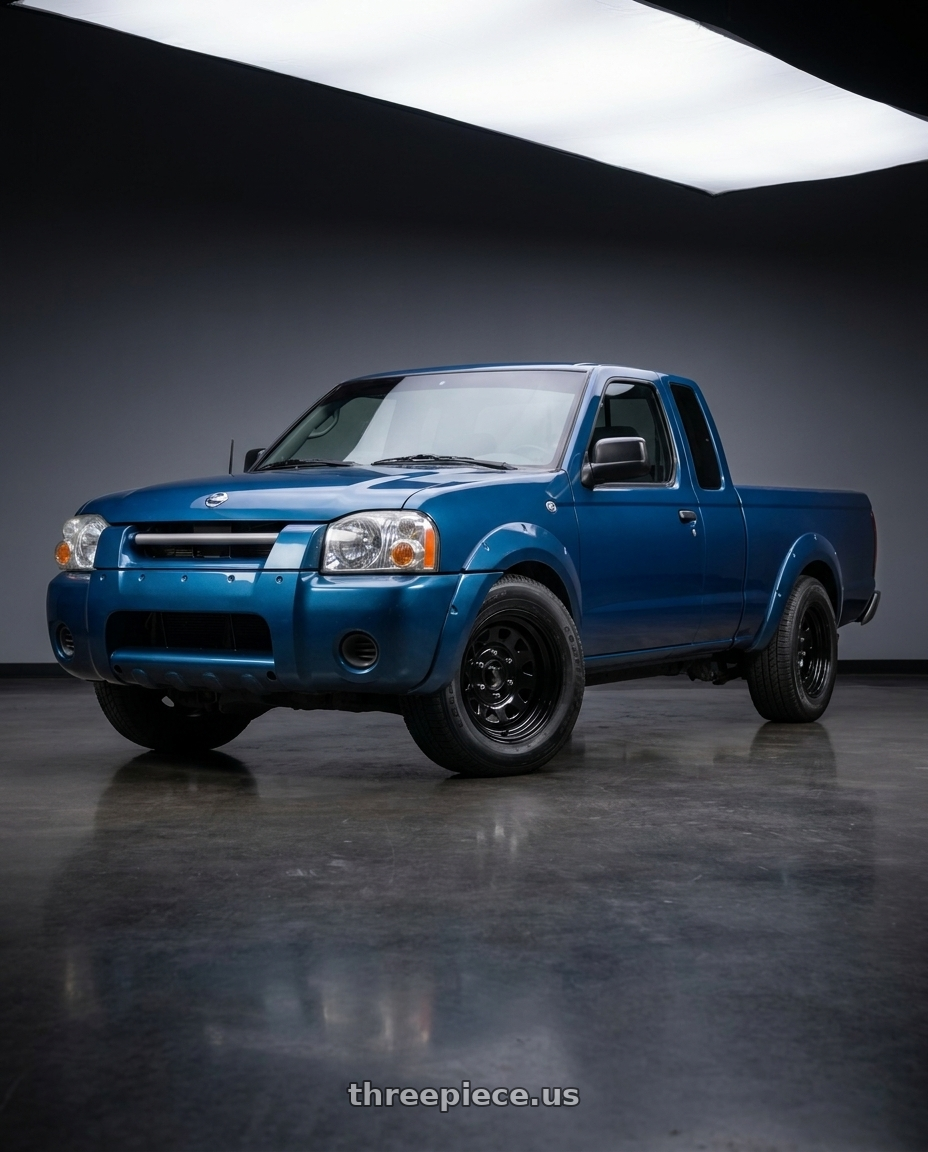 2002 Nissan Frontier with Vision HD 84H 6x139.7 15x7-6 Gloss Black wheels