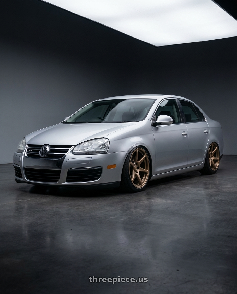 2009 Volkswagen Jetta GLI MK5 with Kansei K11B Tandem 5X112 18x8.5 35 Bronze wheels