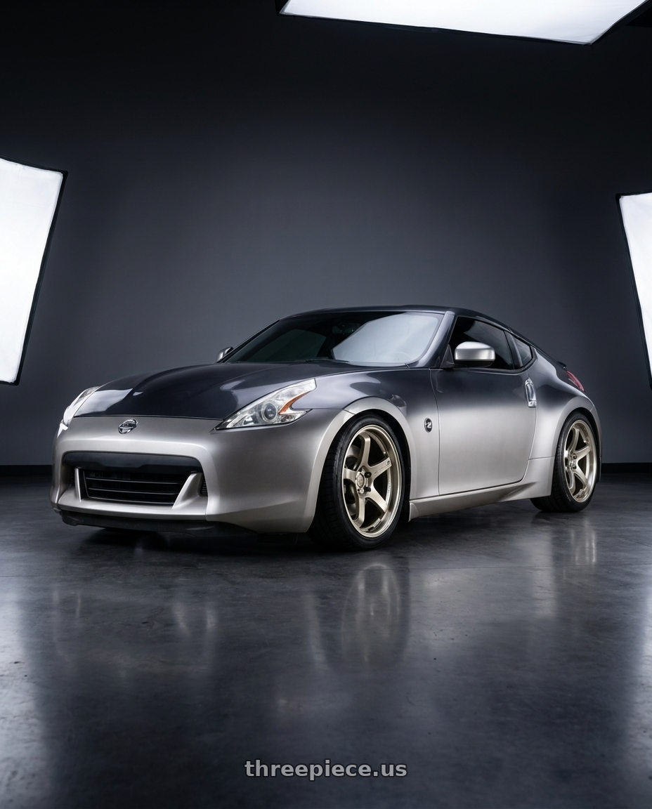 2009 Nissan 370z with Advan Racing GT BEYOND 5x114.3 19x10.5 +15 RACING SAND METALLIC wheels