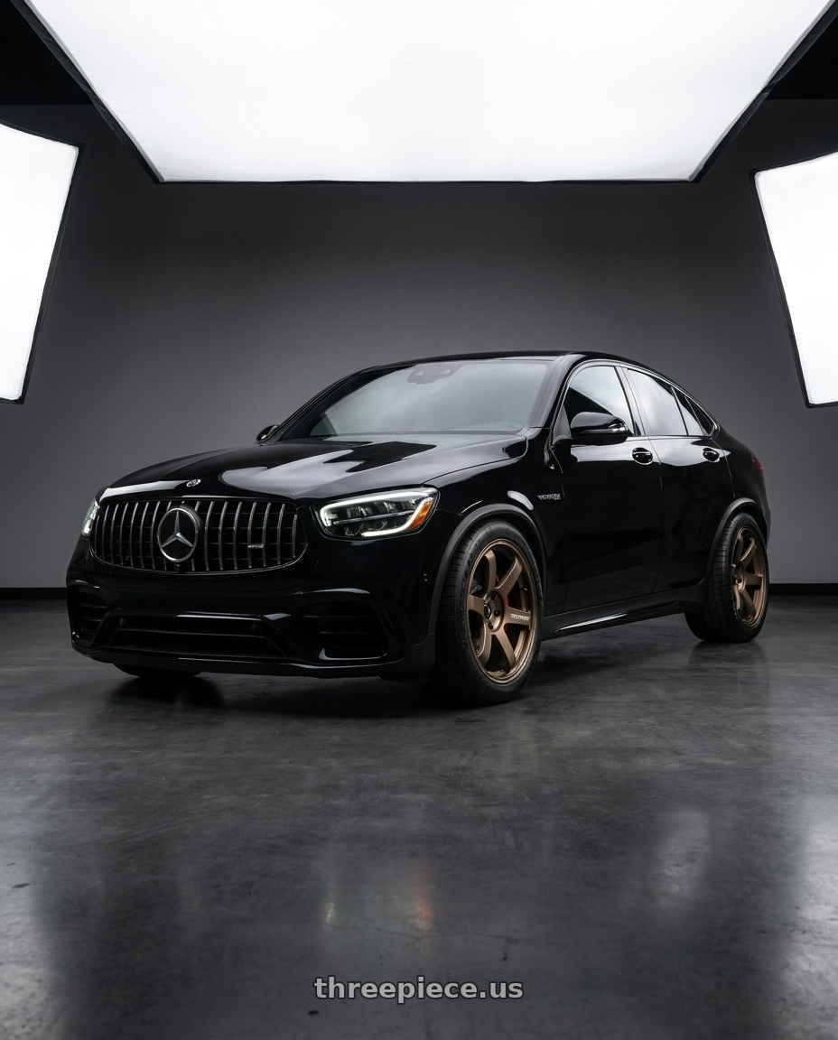 2021 mercedes glc63s with Volk Racing TE37 SAGA S-PLUS 5x112 20x10.5 +32 BRONZE wheels