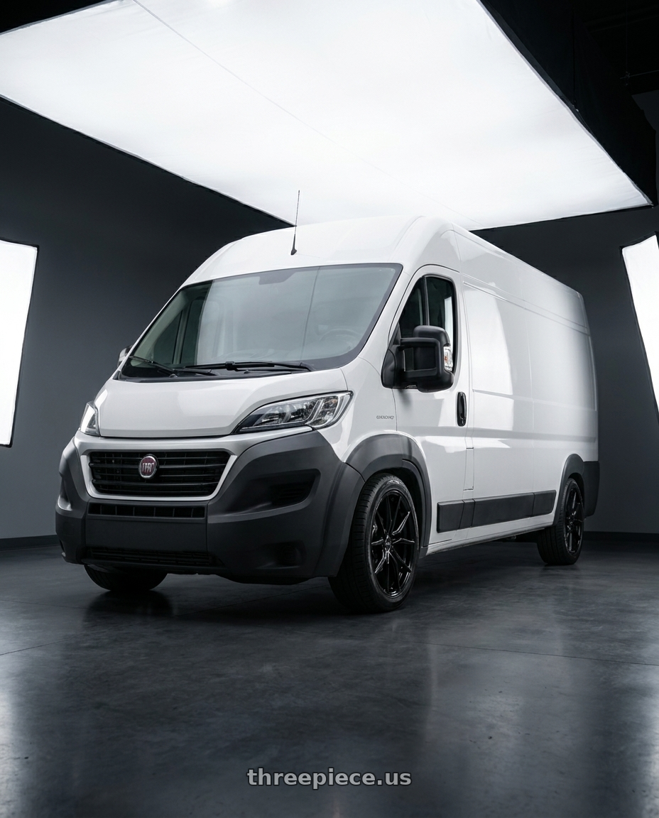 2016 Fiat Ducato Maxicargo with Advanti Racing 80B Hybris 5x114.3 18x8 +35 Gloss Black wheels