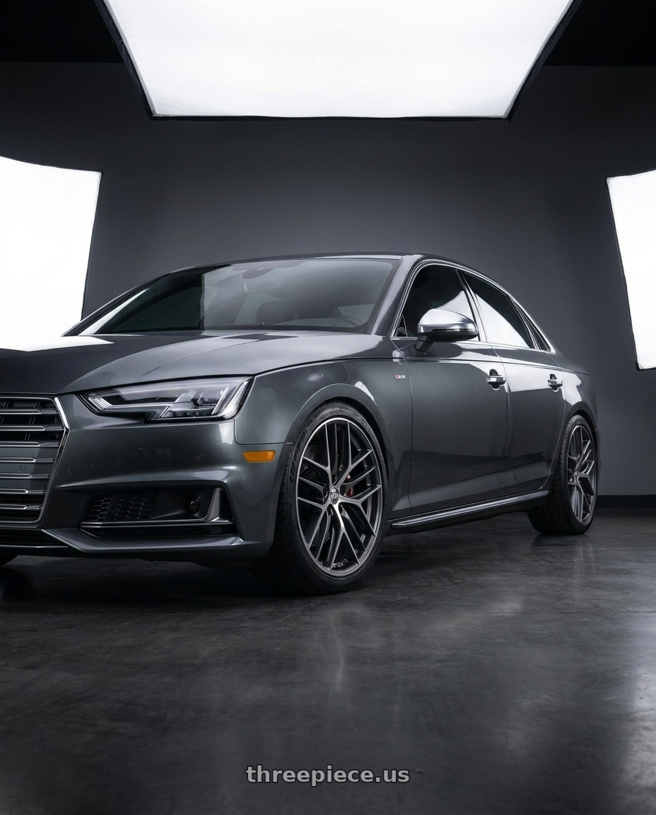 2023 Audi S4 B9 with BBS CC-R 5x112 19x9.0+42 Graphite w/ Diamond Cut Face wheels