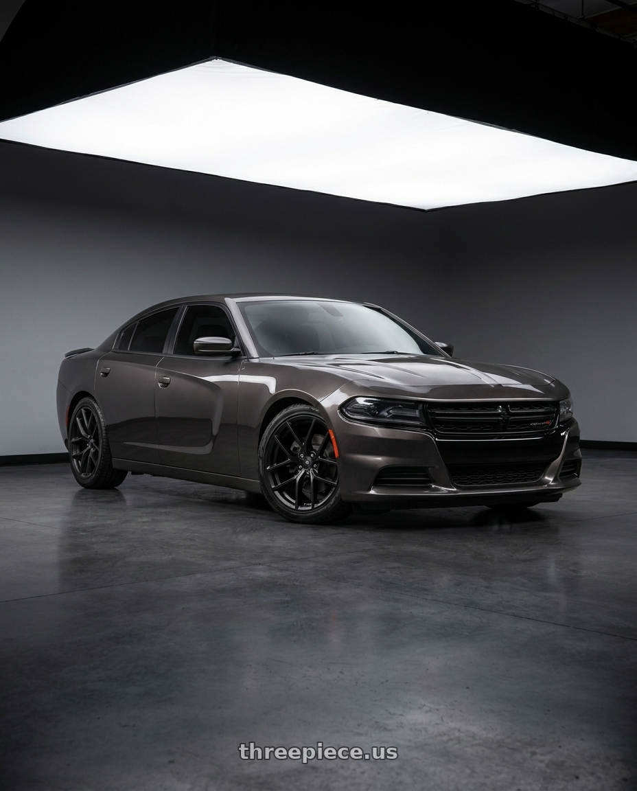 2021 Dodge Charger SXT with MRR M392 5x115 20x9.5  +12 Matte Black fit Charger Challenger wheels