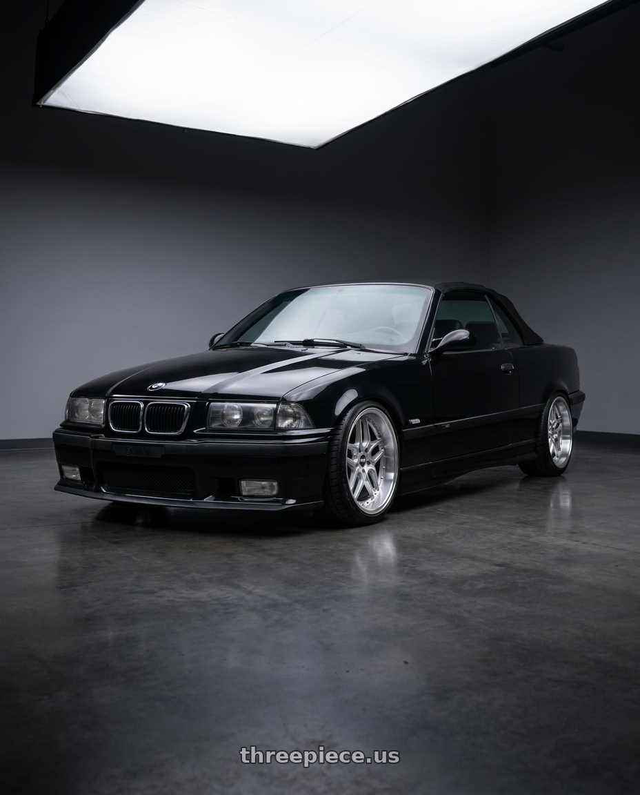1999 bmw m3 convertible black with ESR Wheels CS SERIES CS15 5x100 18x10.5 +22 Hyper Silver wheels