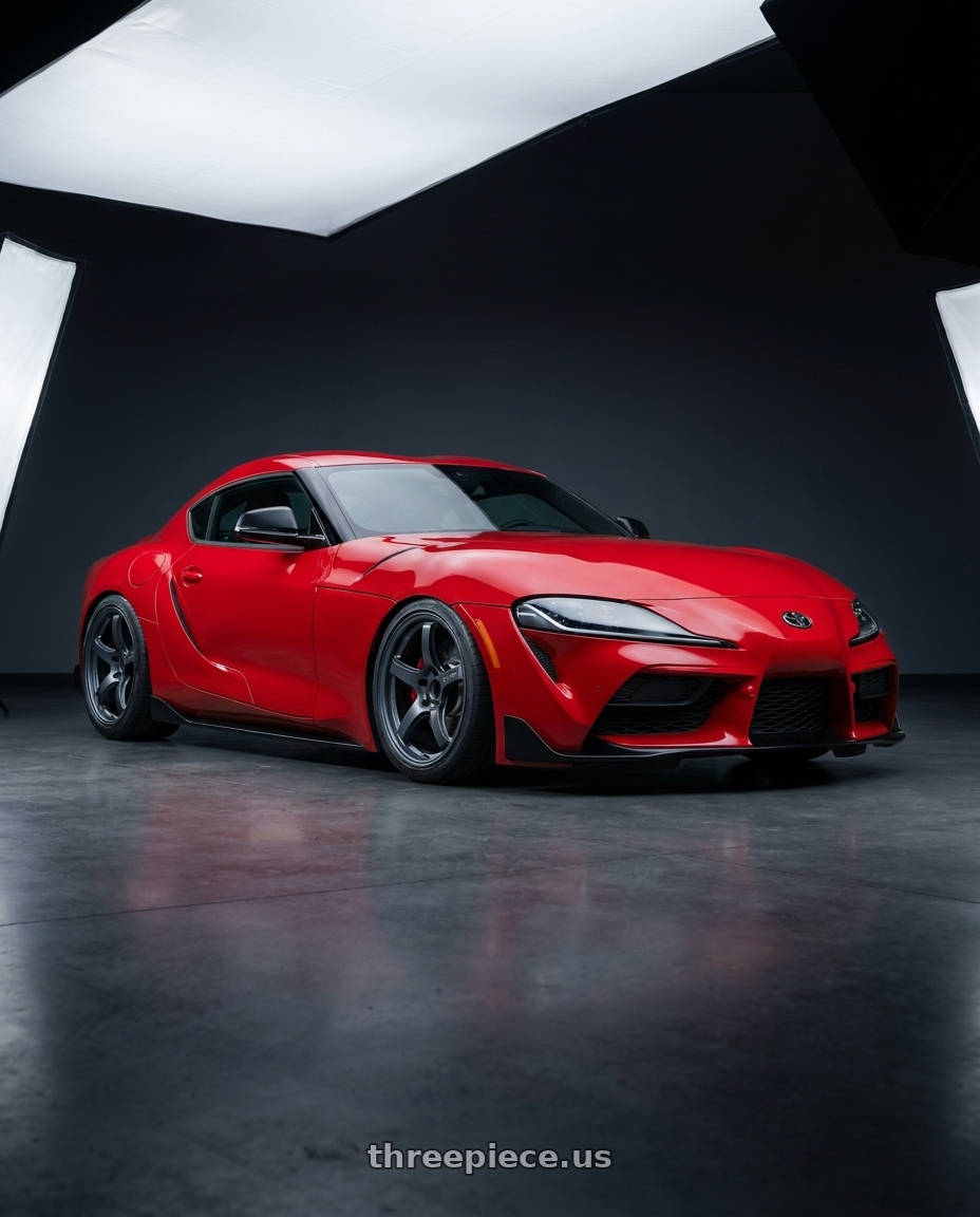 2023 Toyota GR Supra with Gram Lights 57CR 5x112 19x8.5+45 Gunblue II wheels
