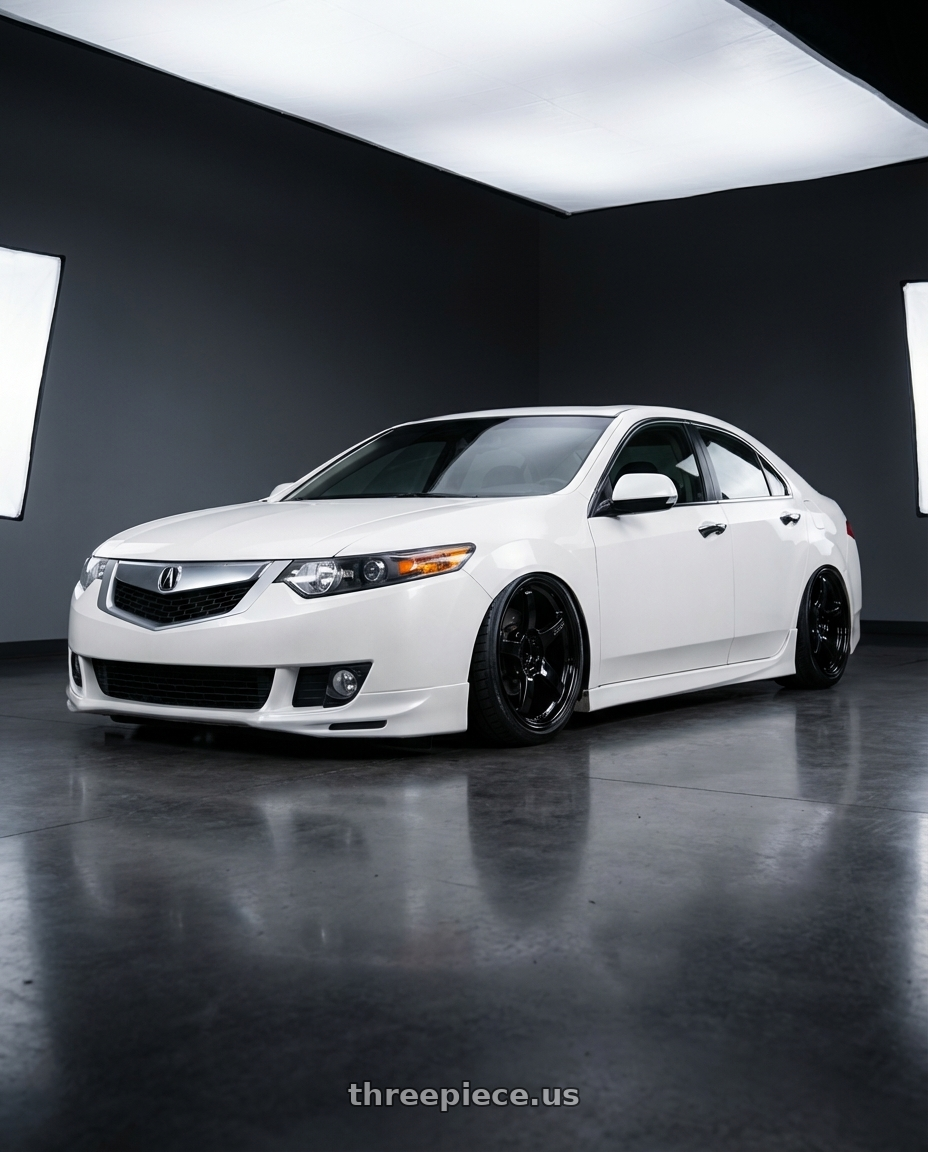 2013 Acura TSX with Gram Lights 57CR 5x114.3 19x10.5+12 Glossy Black wheels