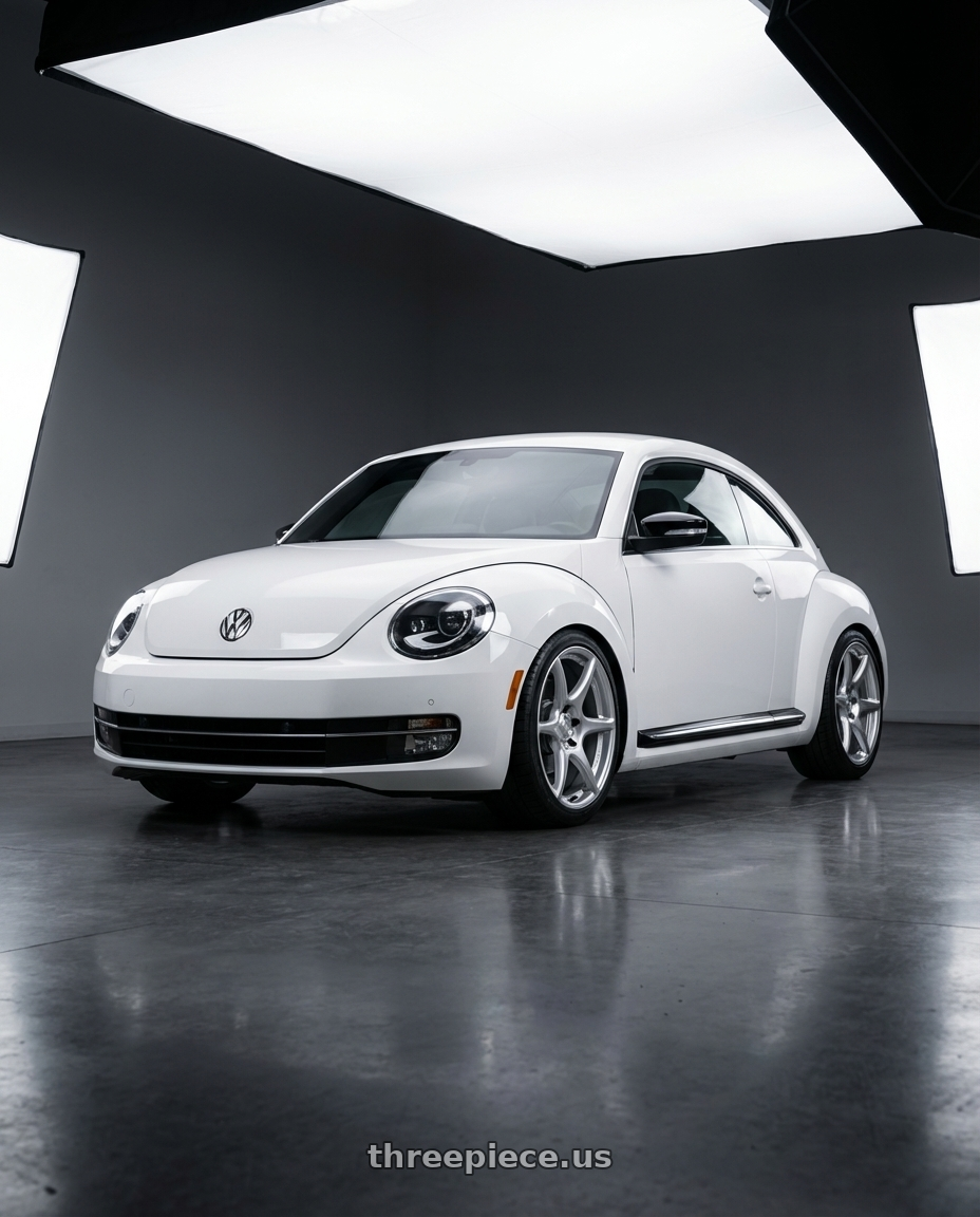 2016 Volkswagen Beetle Turbo with Kansei K11S Tandem 5X112 18x8.5 35 Hyper Silver wheels
