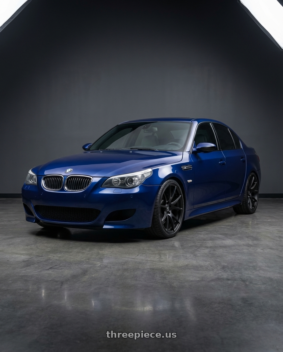 2010 BMW M5 E60 with Forgestar CF5V 5x120 19x9 +38 Satin Black wheels
