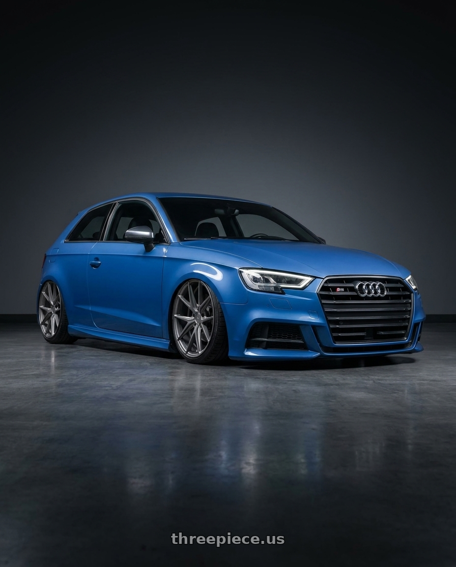 2019 Audi S3 8V with Niche 1PC M116 MISANO 5X112 19X9.5 +38 MATTE GUN METAL wheels