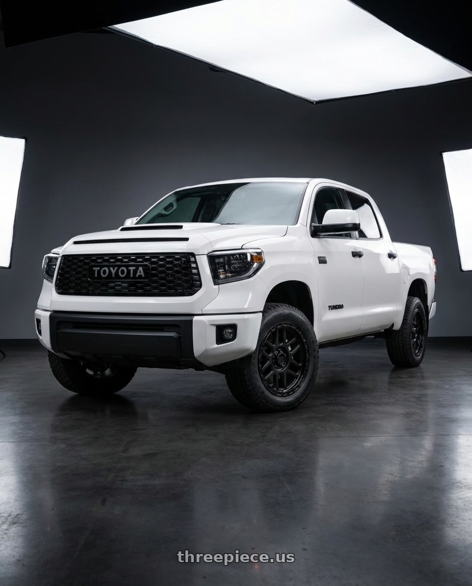 2021 Toyota Tundra 1794 Edition with KMC KM544 MESA 5X150 18X9 +25 SATIN BLACK WITH GLOSS BLACK LIP wheels