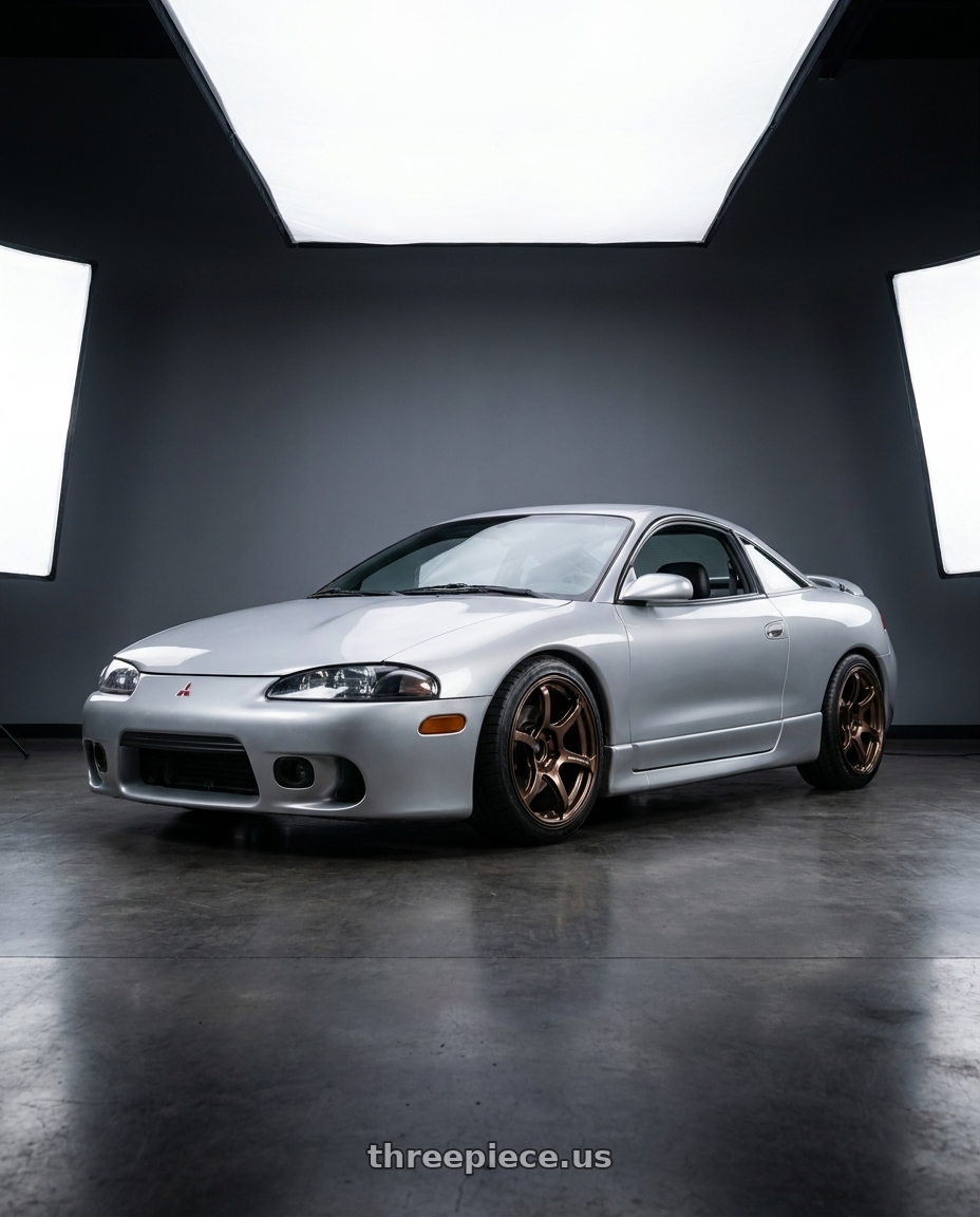 Mitsubishi Eclipse 1998 with Advan Racing RG-4 4x100 17x7.5 +38 RACING COPPER BRONZE wheels