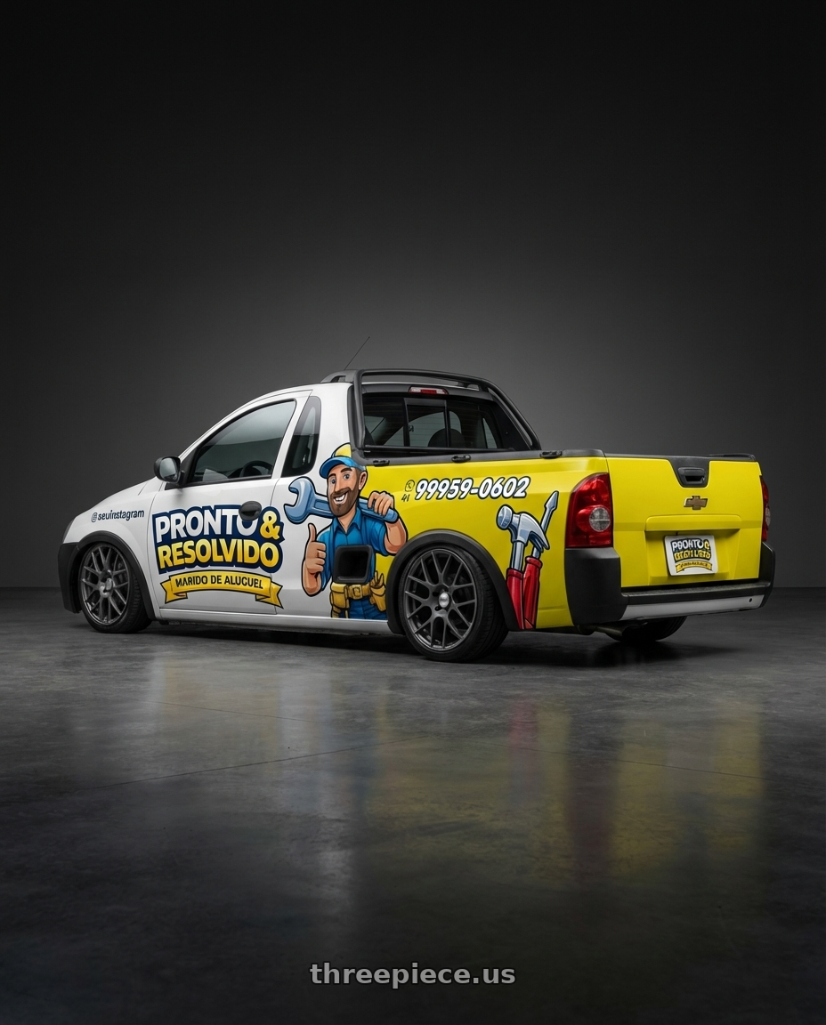 montana conquest 2010 adesivada  with TSW NURBURGRING 5X114.3 17X7.5 +45 MATTE GUNMETAL wheels rear three quarter view square tires